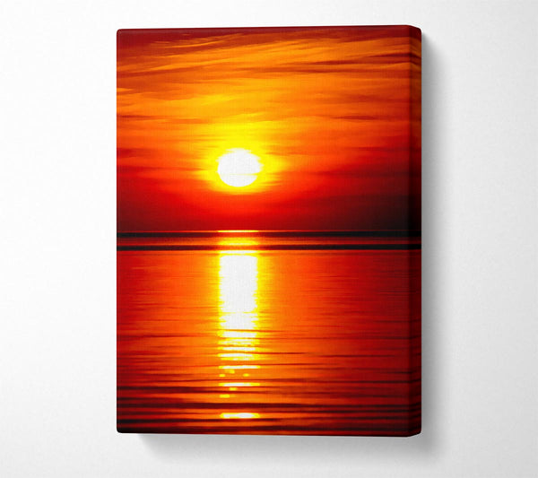  A Canvas Print of Reflections Of The Golden Sun Canvas Print