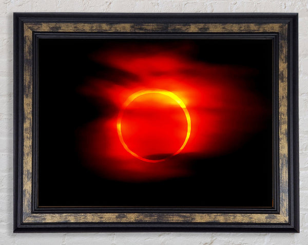 Total Eclipse Red Framed Print