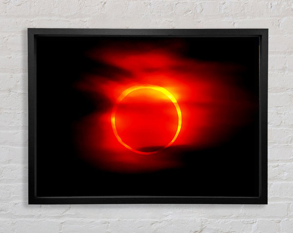 Total Eclipse Red Framed Print