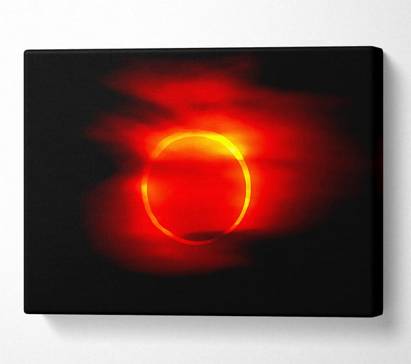  A Canvas Print of Total Eclipse Red Canvas Art