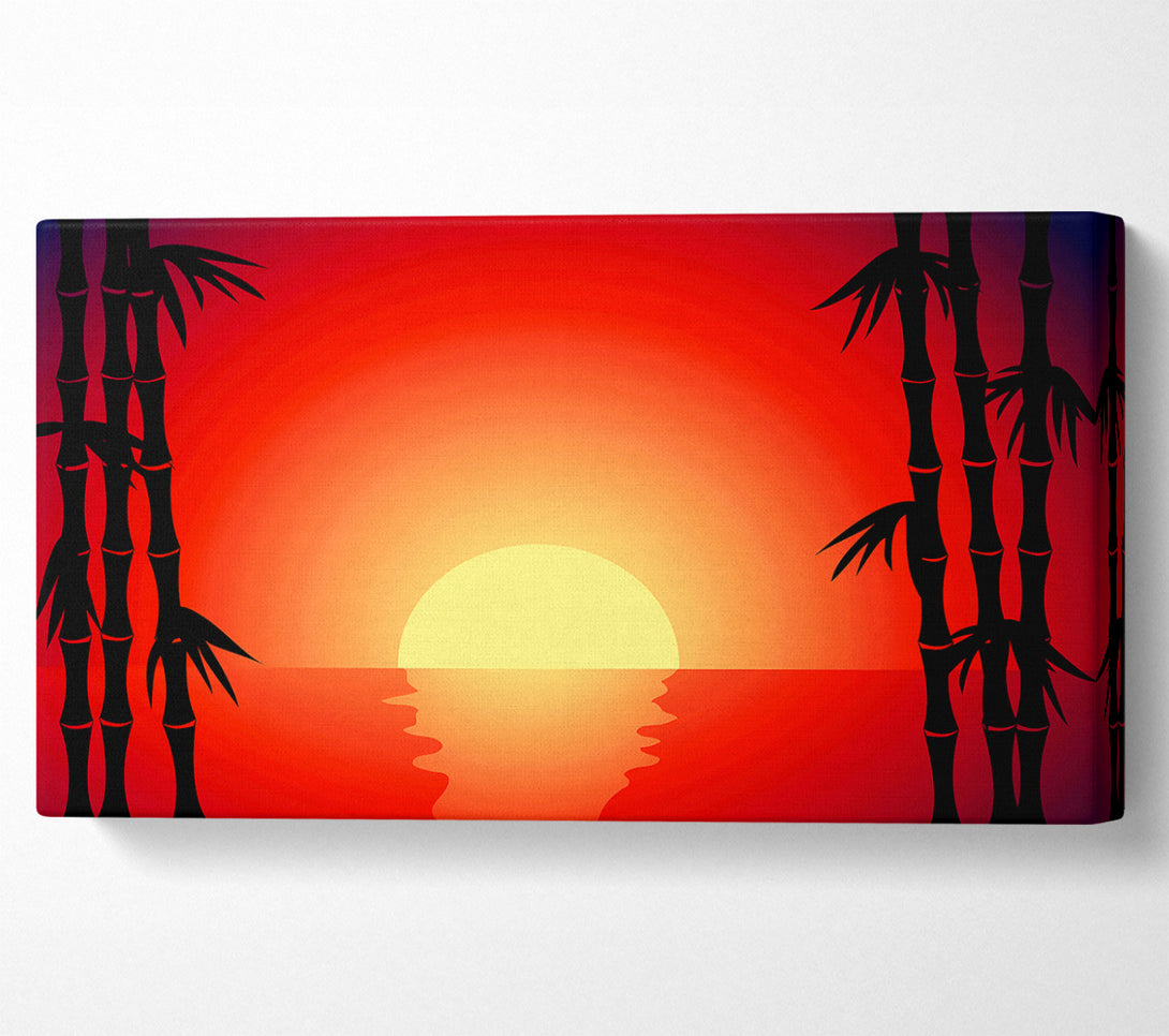  A Canvas Print of Bamboo Sunset Canvas Print