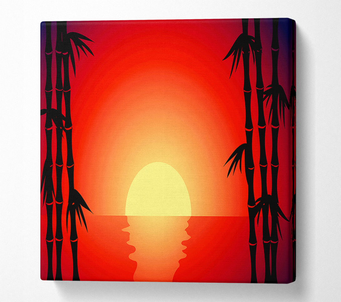 A Canvas Print of Bamboo Sunset Canvas Print
