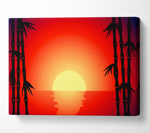  A Canvas Print of Bamboo Sunset Canvas Print