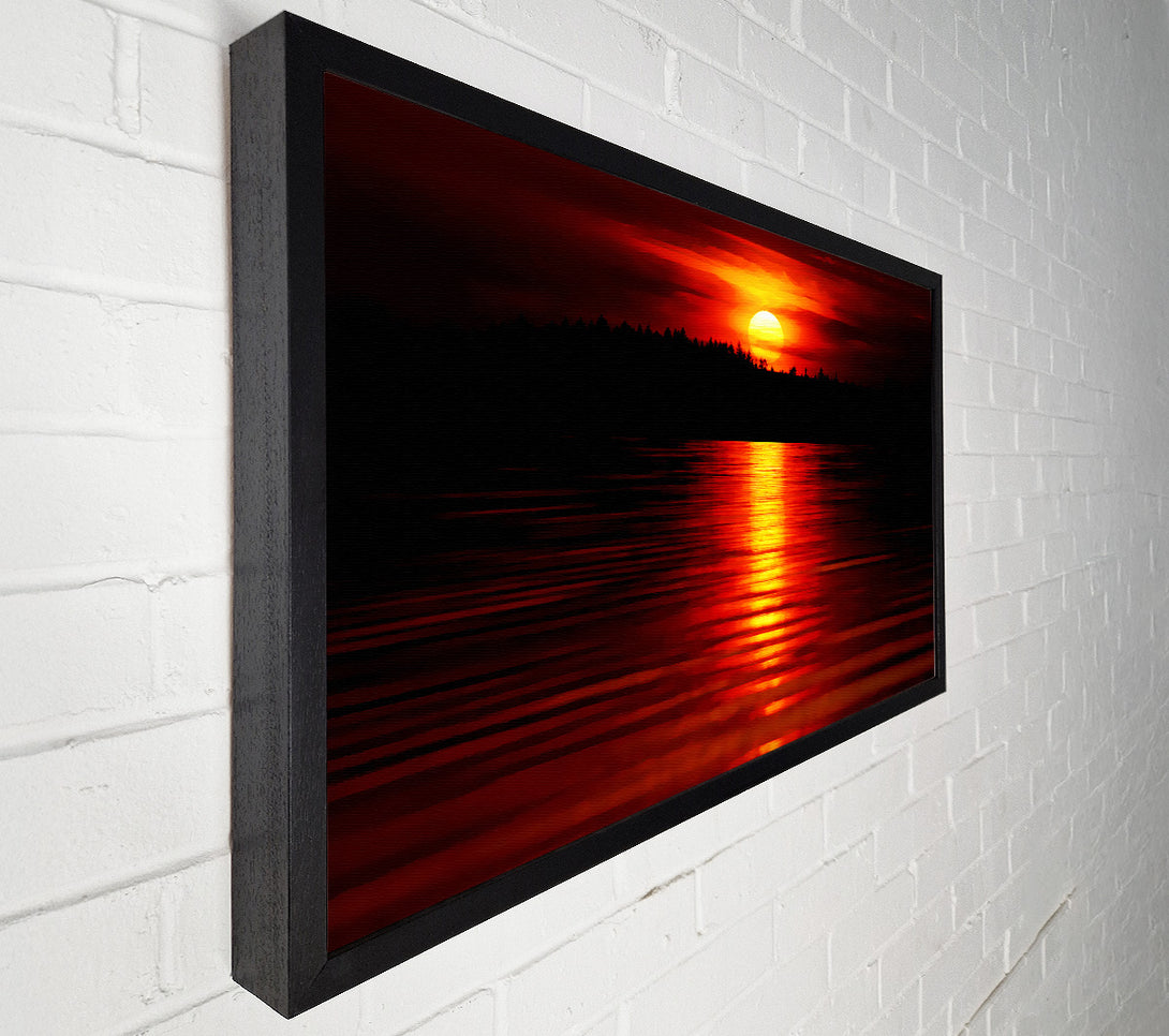  A Canvas Print of Red Lake Reflections Canvas Print