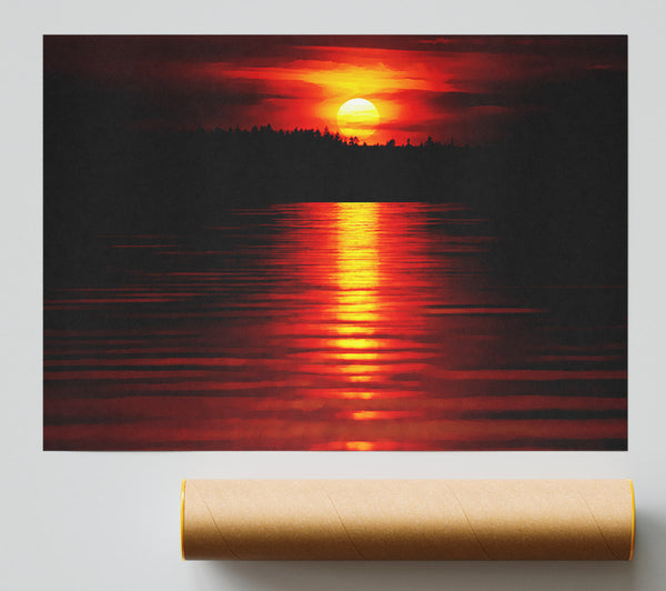 Red Lake Reflections Giclee Print