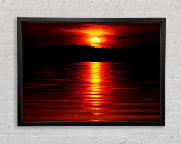 Red Lake Reflections Framed Print