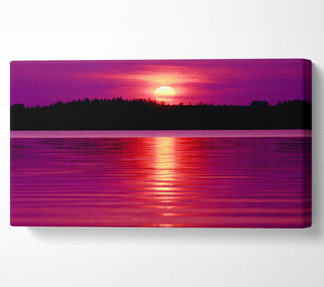  A Canvas Print of Pink Lake Reflections Canvas Art
