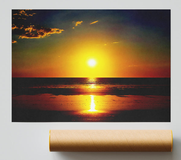 Piercing Yellow Sun Refections Poster