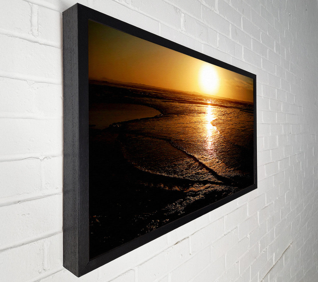  A Canvas Print of The Reflections Of The Ocean Sun Canvas Art
