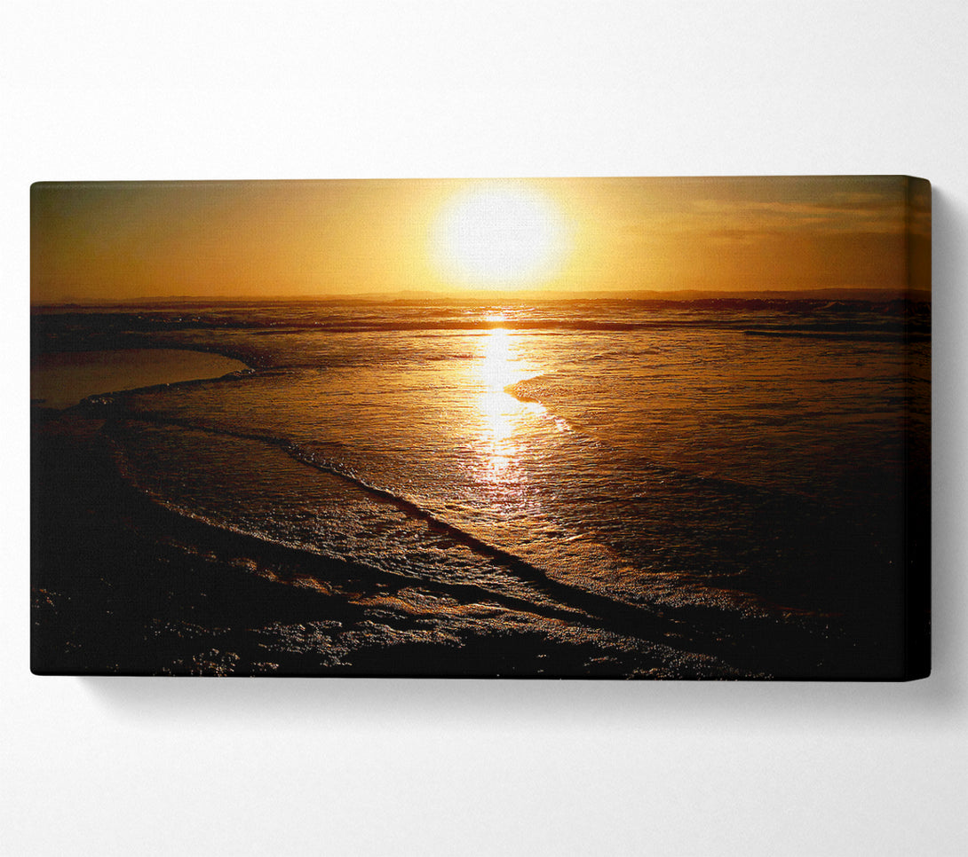  A Canvas Print of The Reflections Of The Ocean Sun Canvas Art