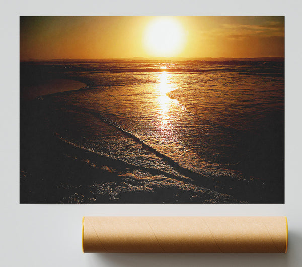 The Reflections Of The Ocean Sun Print