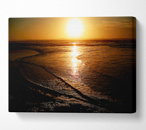  A Canvas Print of The Reflections Of The Ocean Sun Canvas Art