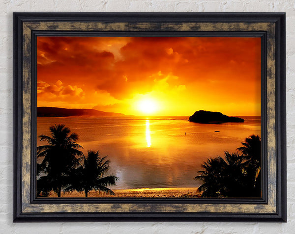 Paradise Sunset Framed Print