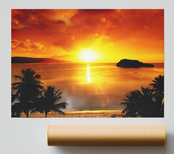 Paradise Sunset Giclee Print