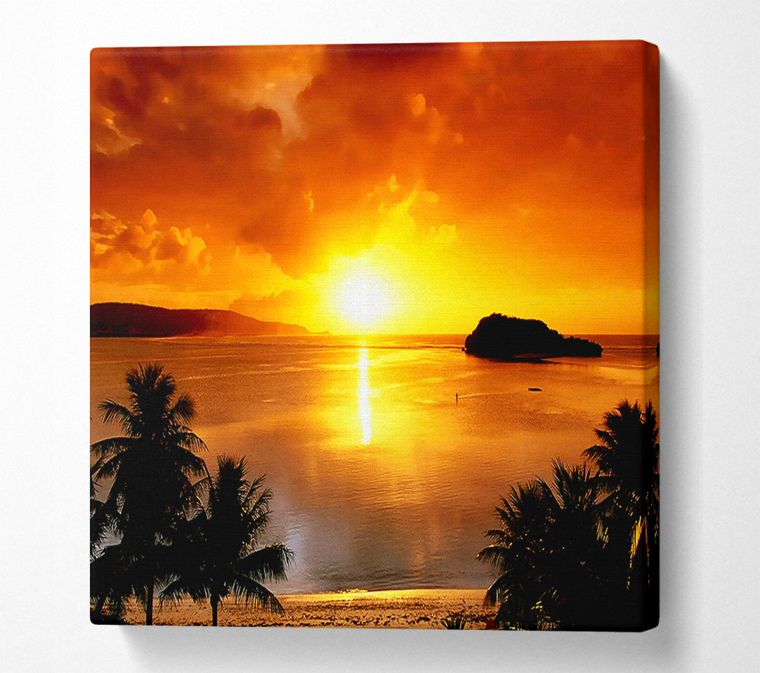  A Canvas Print of Paradise Sunset Canvas Art