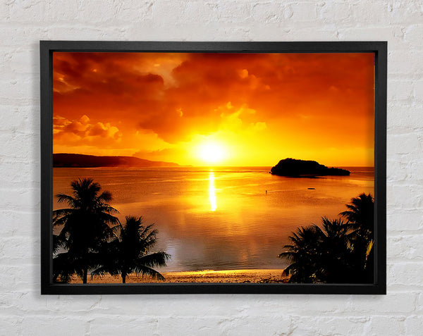 Paradise Sunset Framed Print