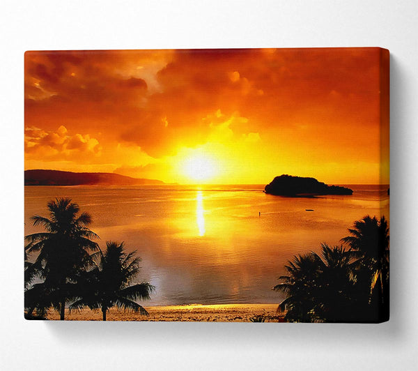  A Canvas Print of Paradise Sunset Canvas Art