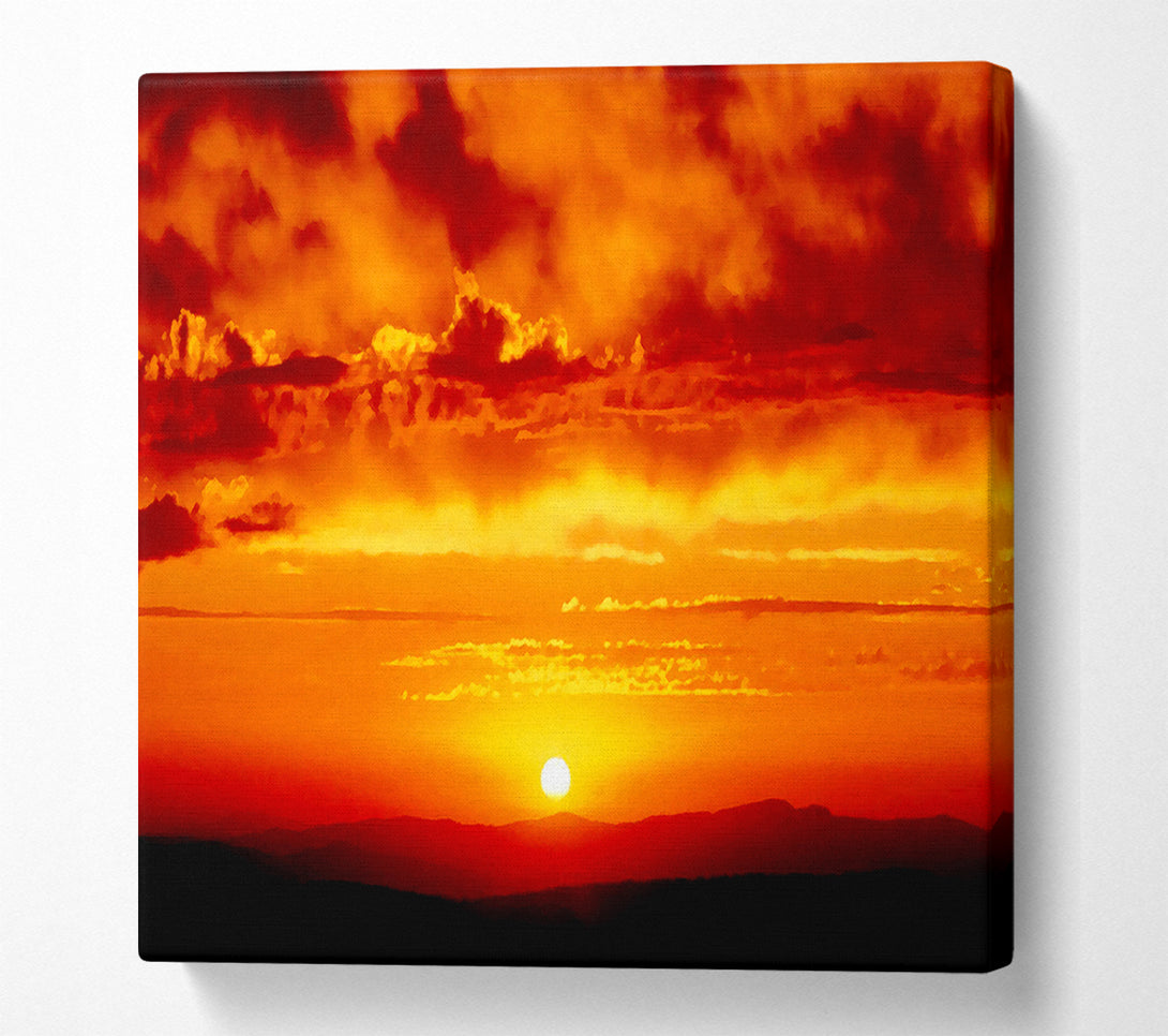  A Canvas Print of The Morning Sun At Daybreak Canvas Print