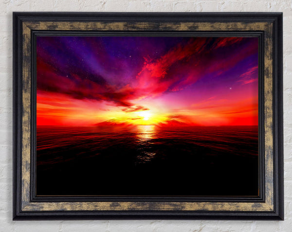 Sunset In Another World Framed Print