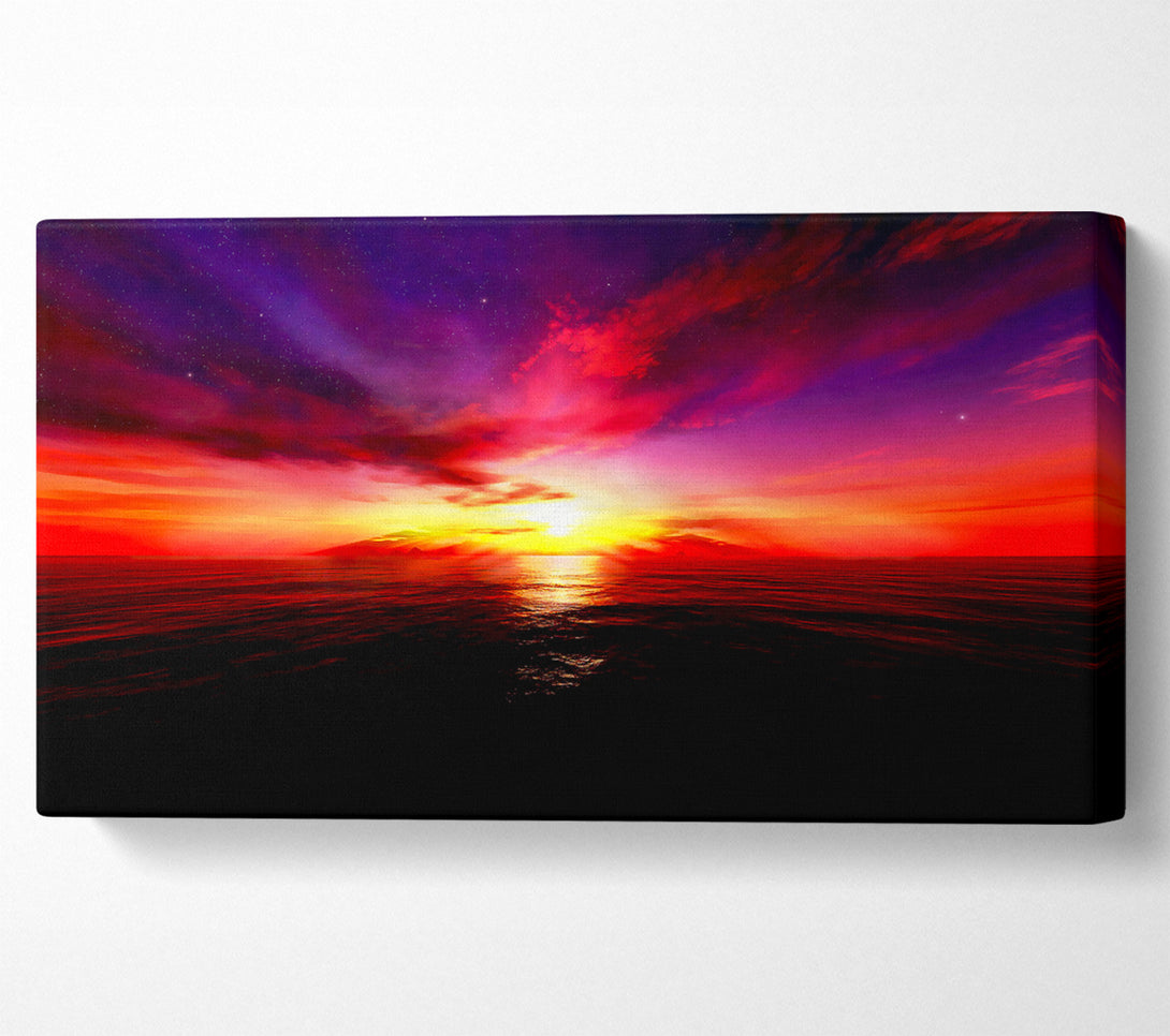  A Canvas Print of Sunset In Another World Canvas Wall Art