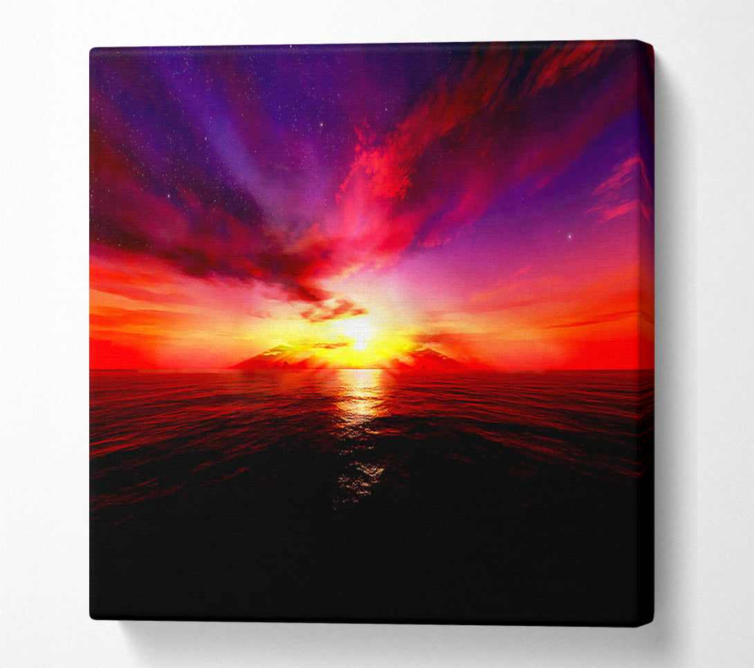  A Canvas Print of Sunset In Another World Canvas Wall Art