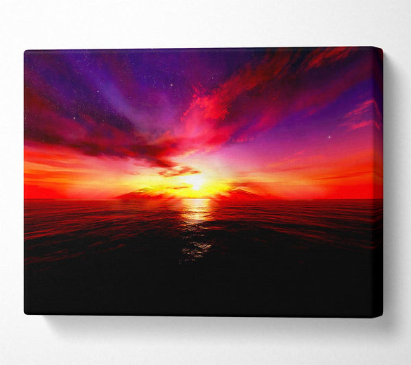  A Canvas Print of Sunset In Another World Canvas Wall Art