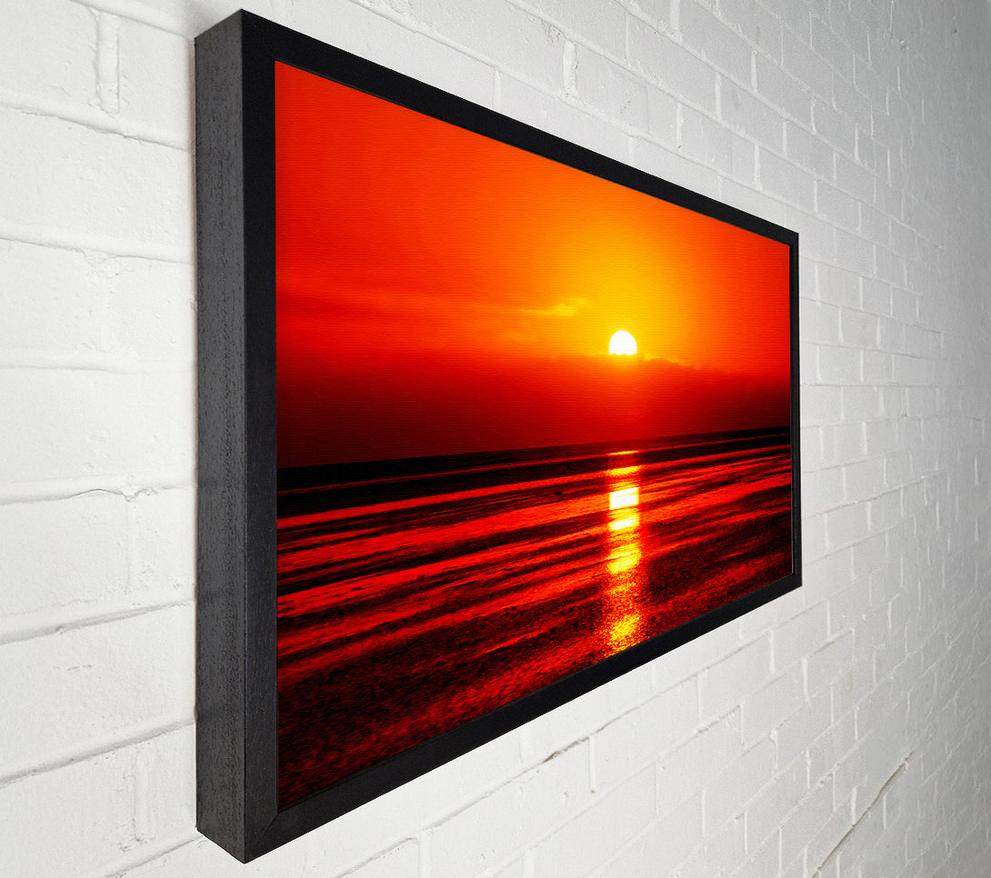  A Canvas Print of Reflections Of The Sun At Dusk Canvas Print