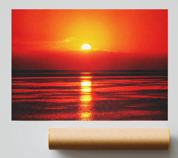 Reflections Of The Sun At Dusk Giclee Print