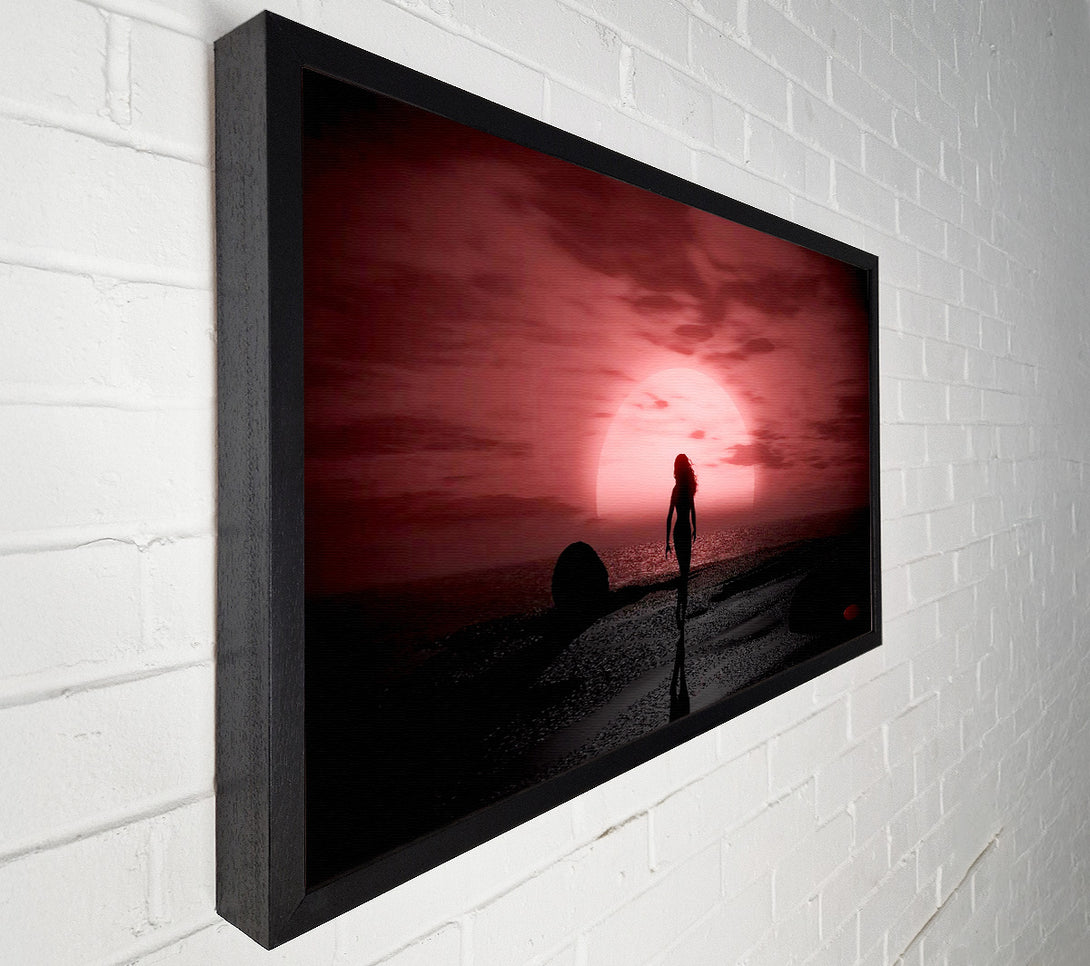  A Canvas Print of The Ocean Goddess Pink Grey Canvas Print