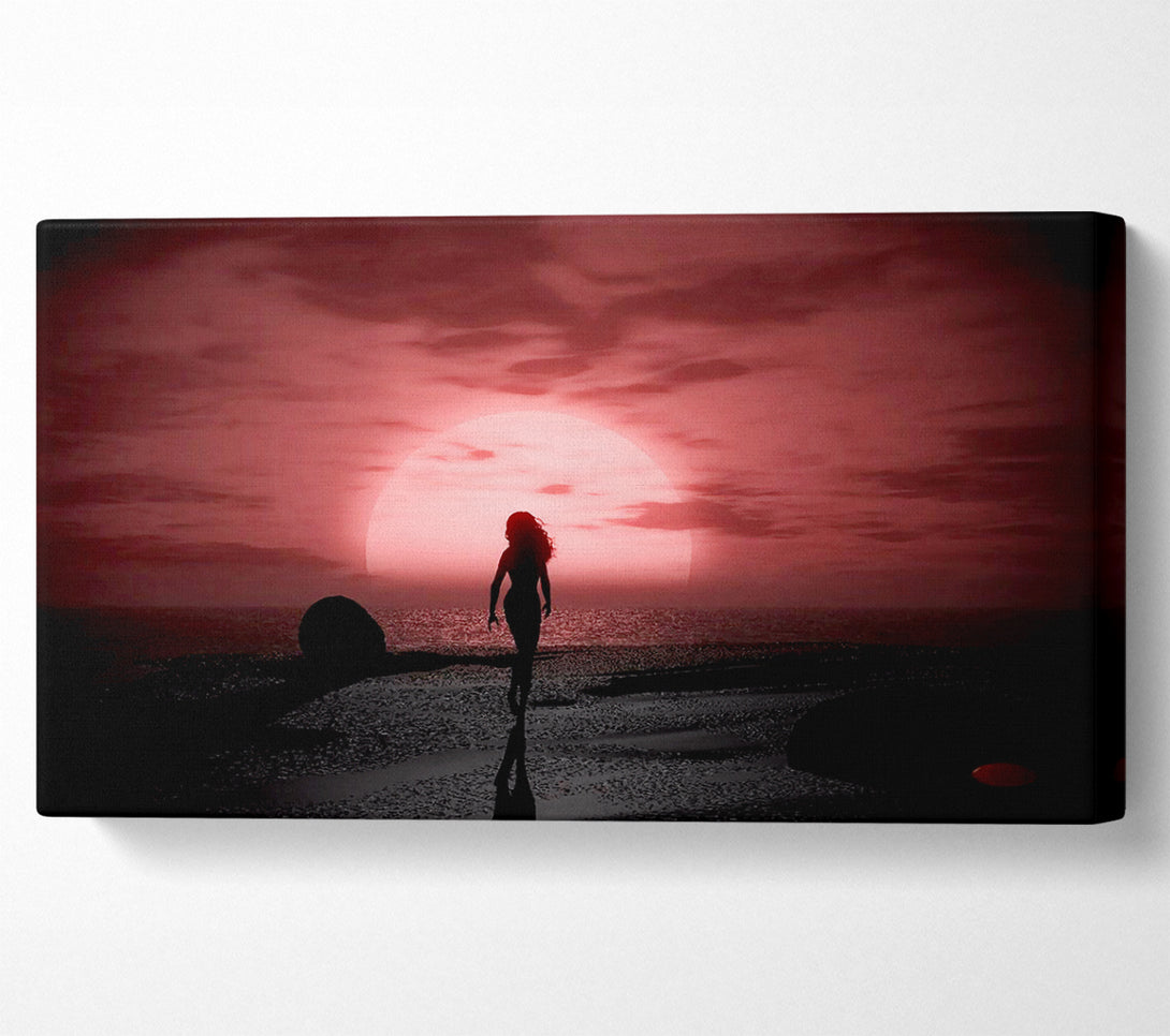  A Canvas Print of The Ocean Goddess Pink Grey Canvas Print