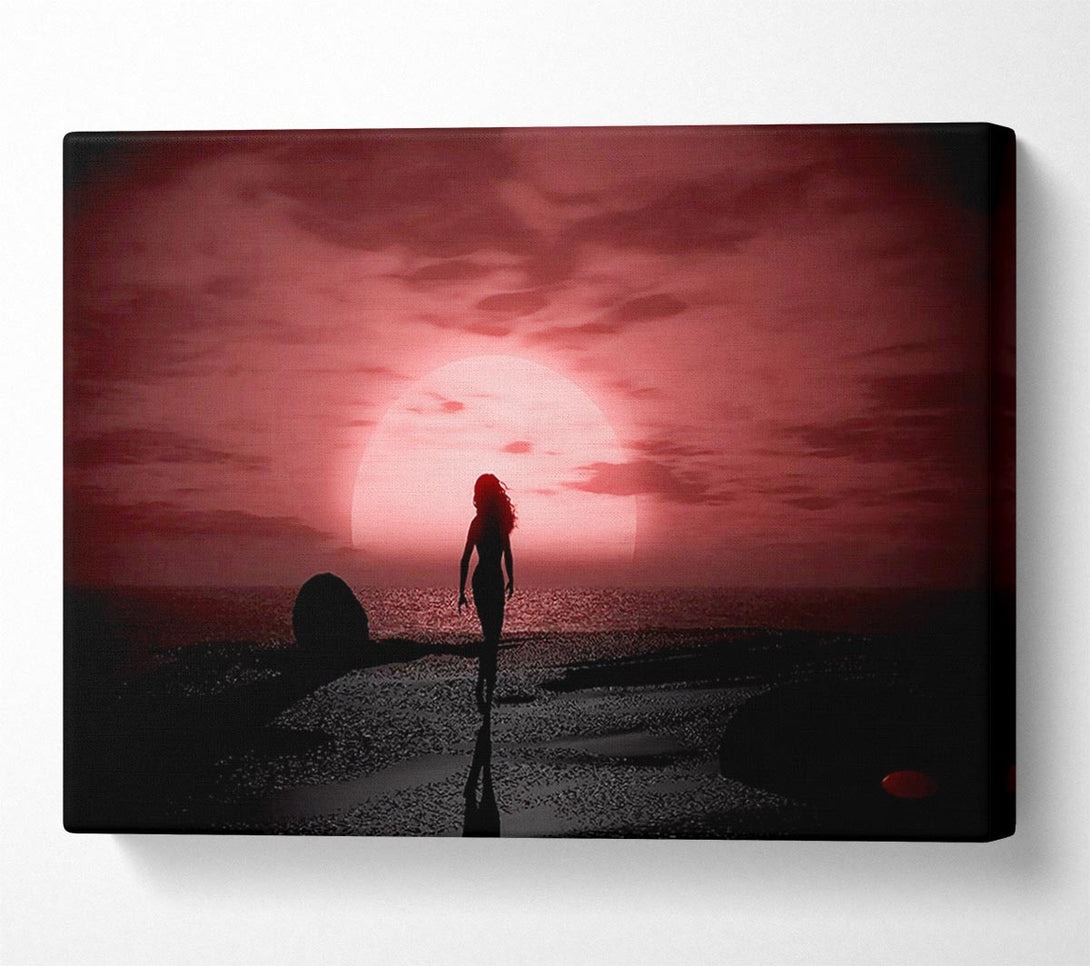  A Canvas Print of The Ocean Goddess Pink Grey Canvas Print
