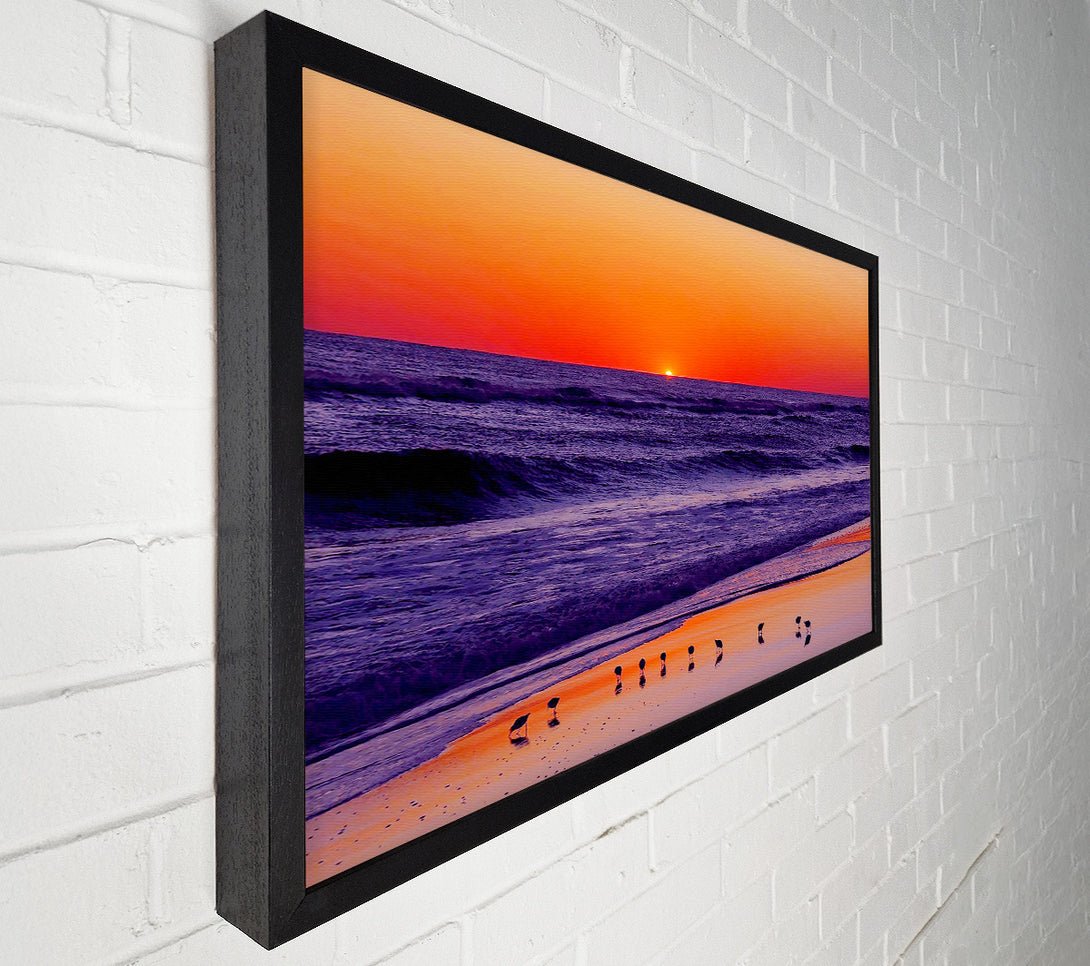  A Canvas Print of As The Sun Sets Over The Ocean Canvas Wall Art