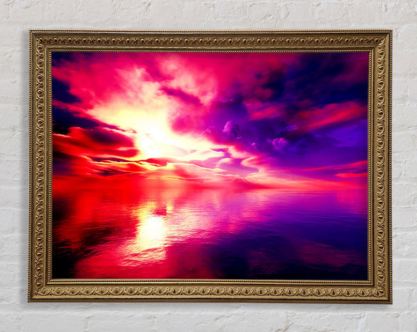 Magical Ocean Cloud Formation Framed Print