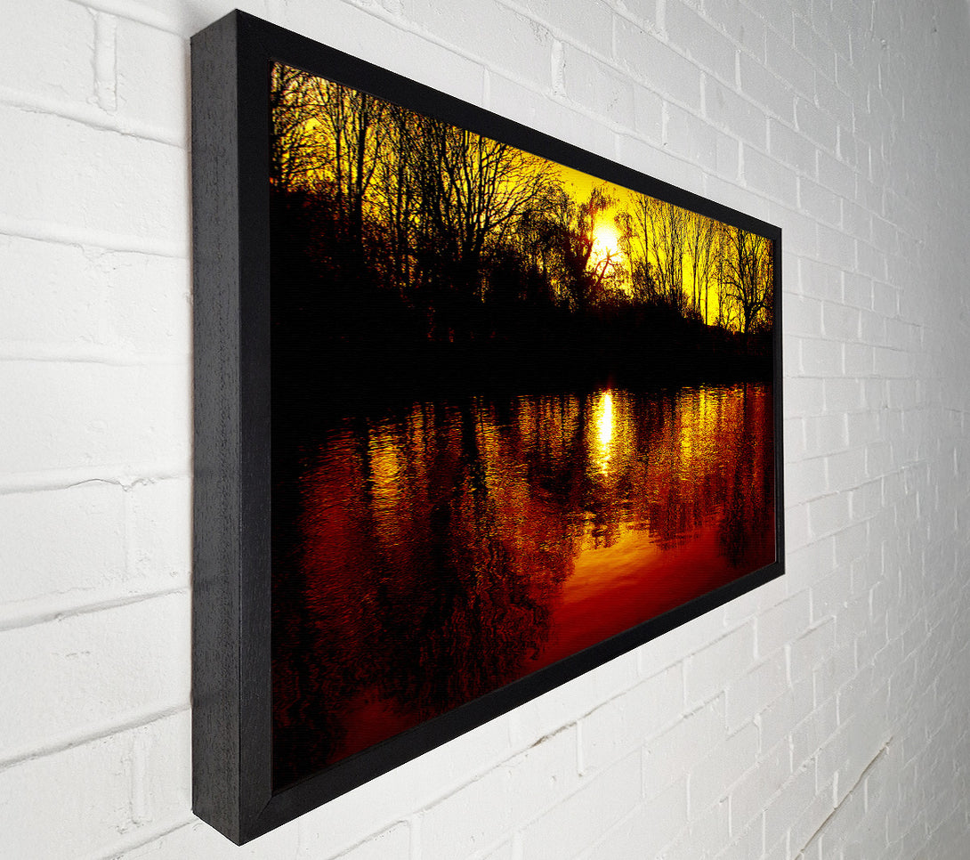  A Canvas Print of Ochre Lake Reflections At Sunset Canvas Print