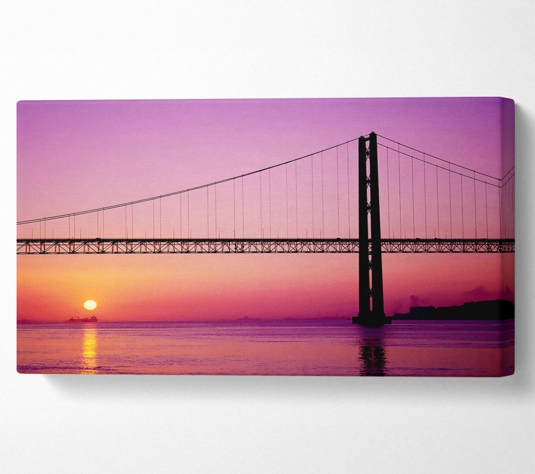 A Canvas Print of Sunset Bridge Canvas Art