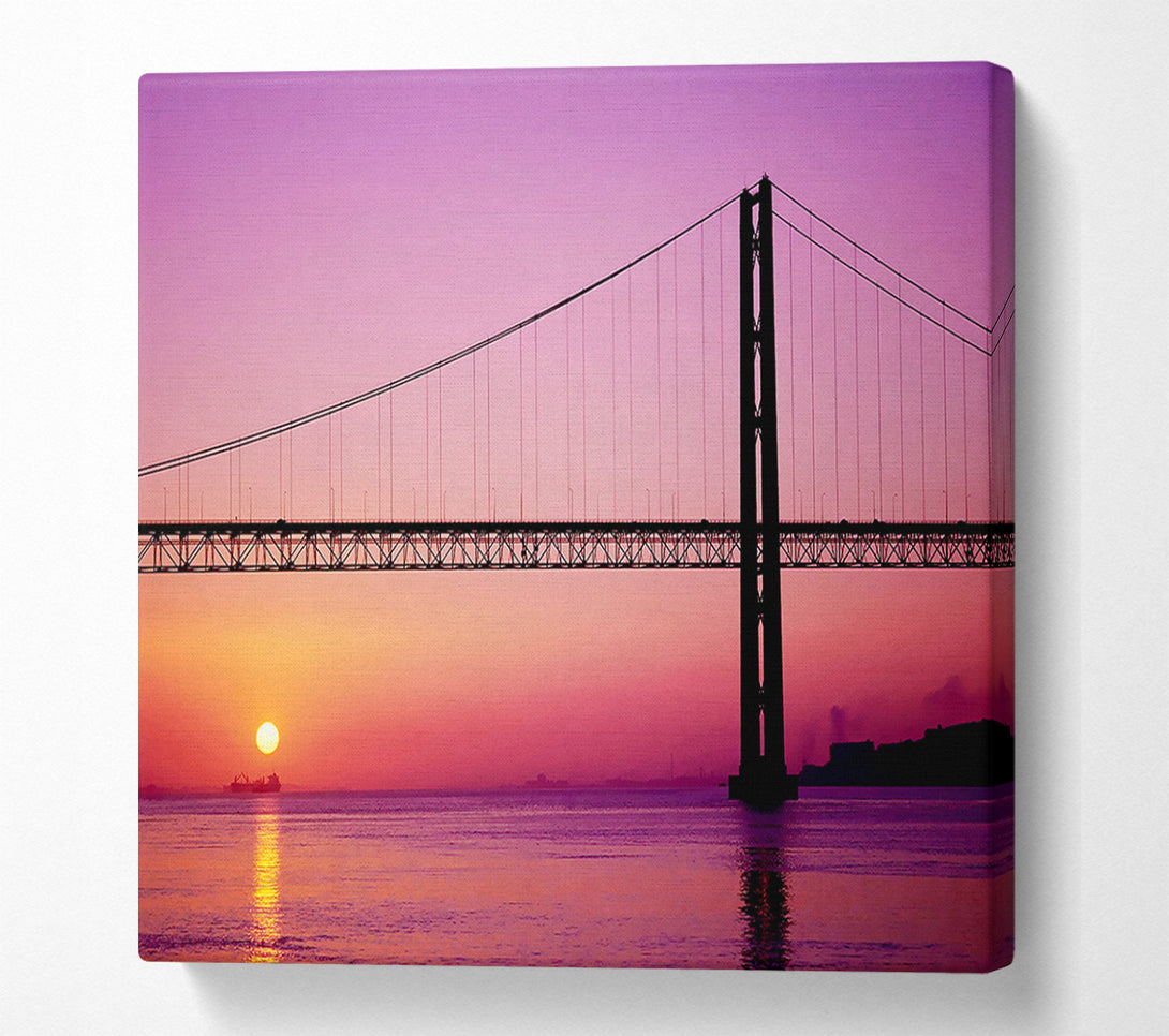  A Canvas Print of Sunset Bridge Canvas Art