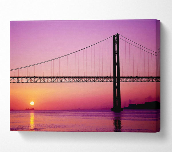  A Canvas Print of Sunset Bridge Canvas Art
