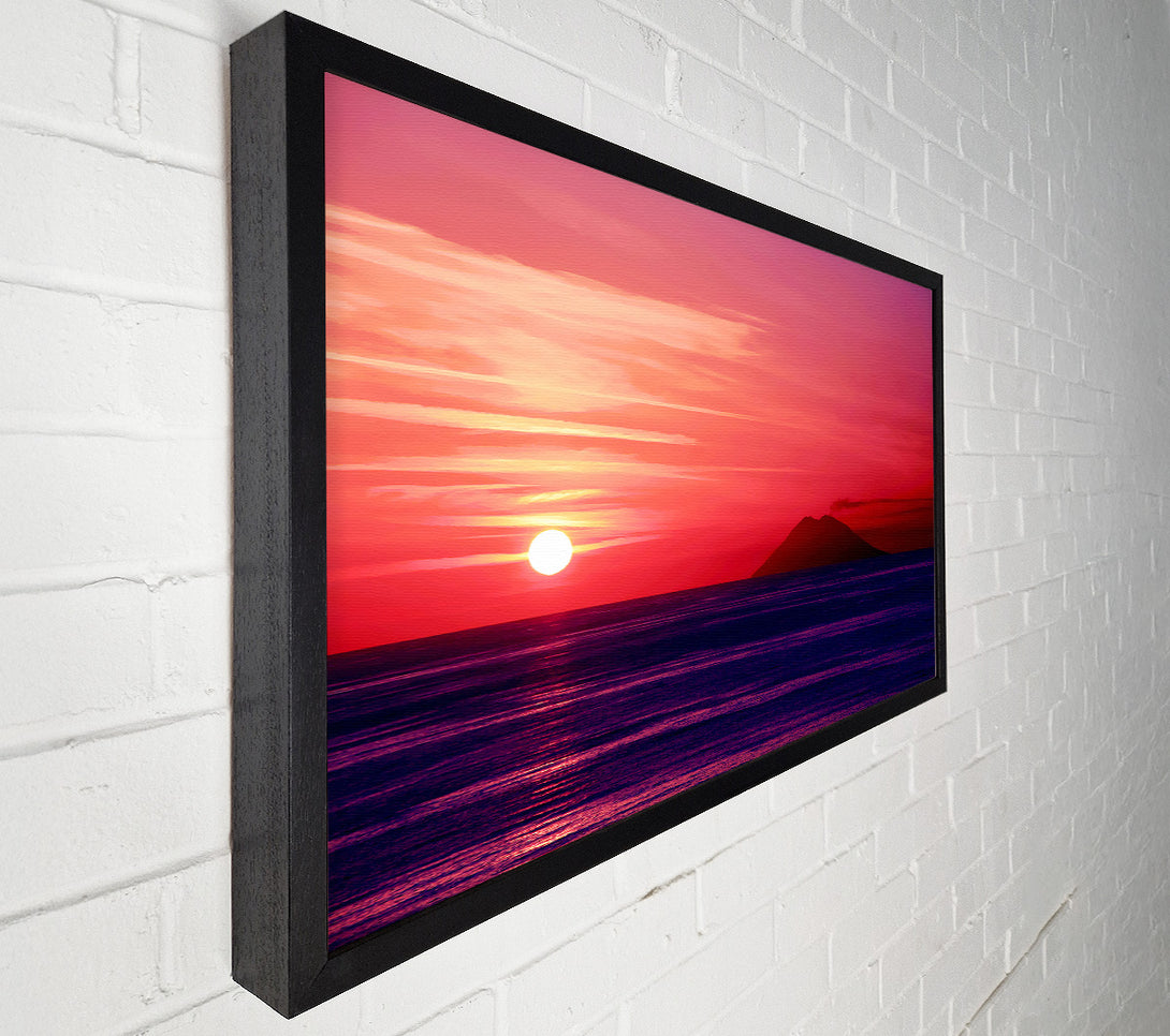  A Canvas Print of Sunset Just Before Night Falls Canvas Art