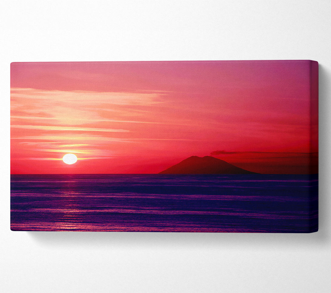  A Canvas Print of Sunset Just Before Night Falls Canvas Art