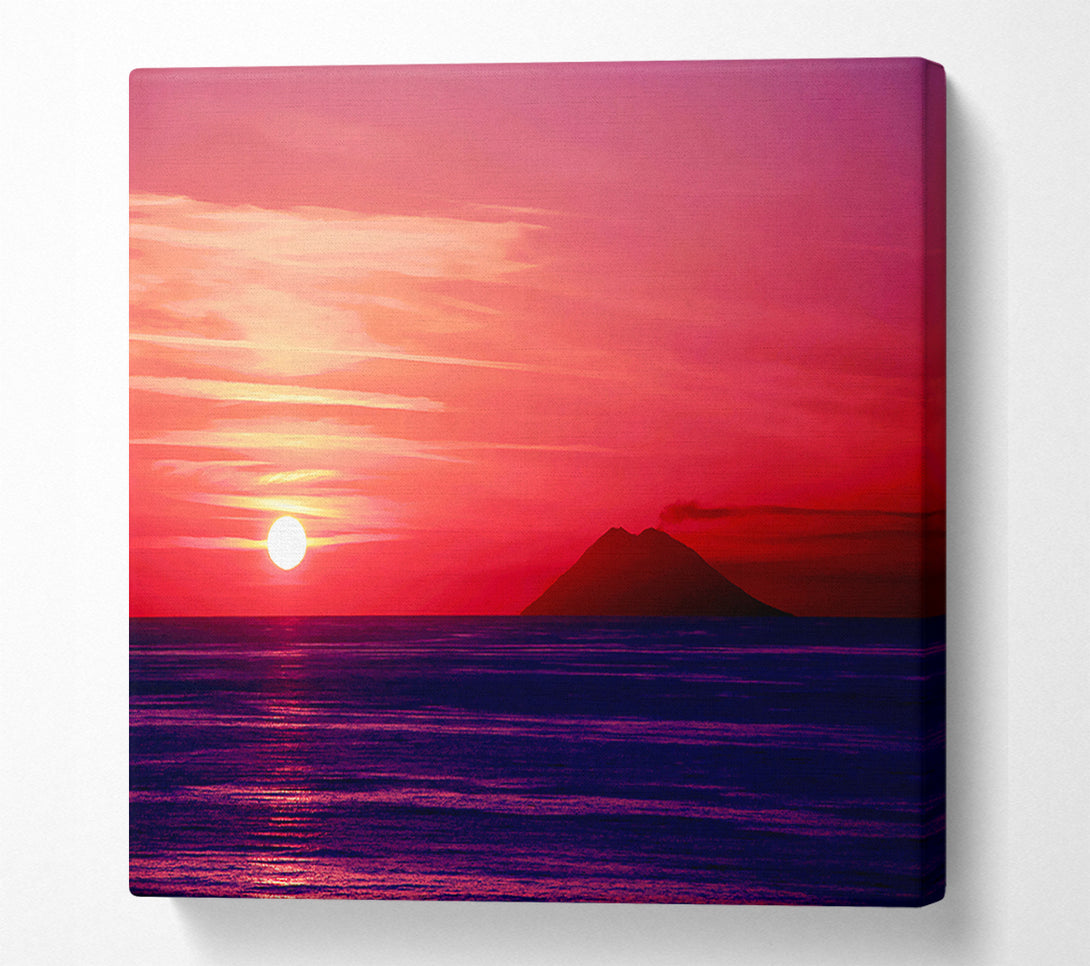 A Canvas Print of Sunset Just Before Night Falls Canvas Art