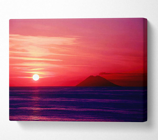  A Canvas Print of Sunset Just Before Night Falls Canvas Art