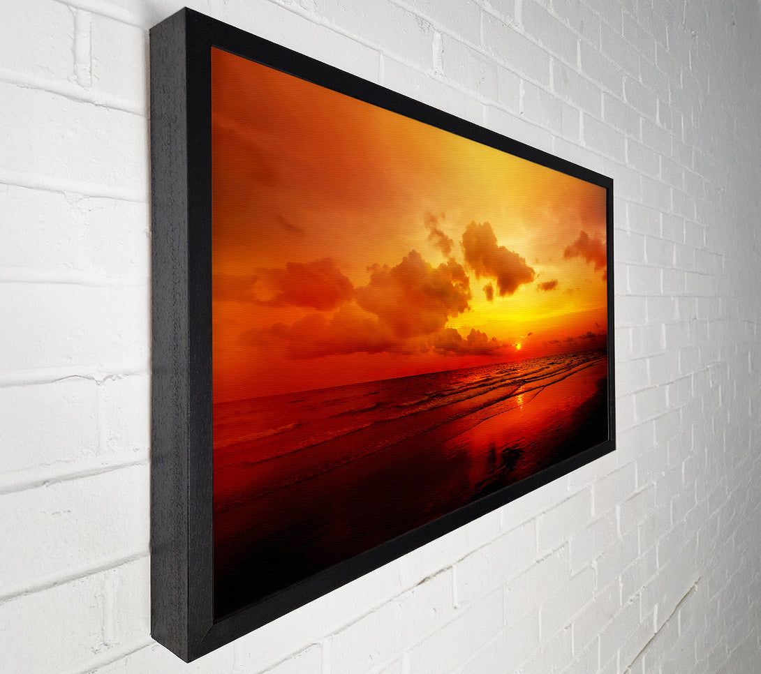  A Canvas Print of Distant Sunset Ocean Canvas Wall Art