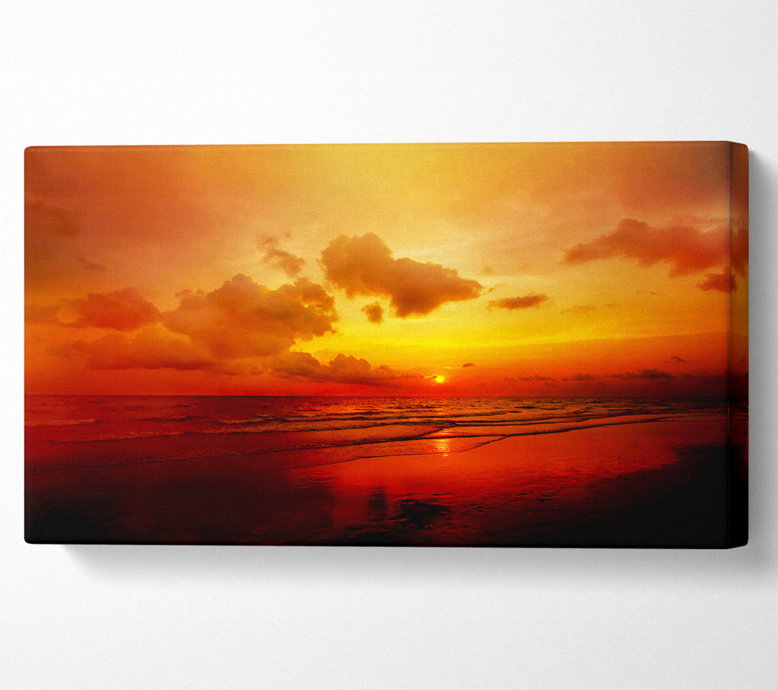  A Canvas Print of Distant Sunset Ocean Canvas Wall Art