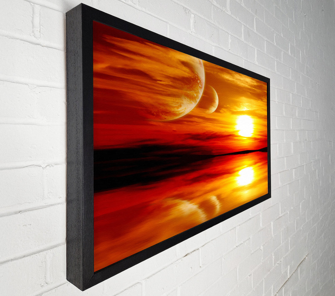  A Canvas Print of Stunning Planet Sunset Canvas Wall Art