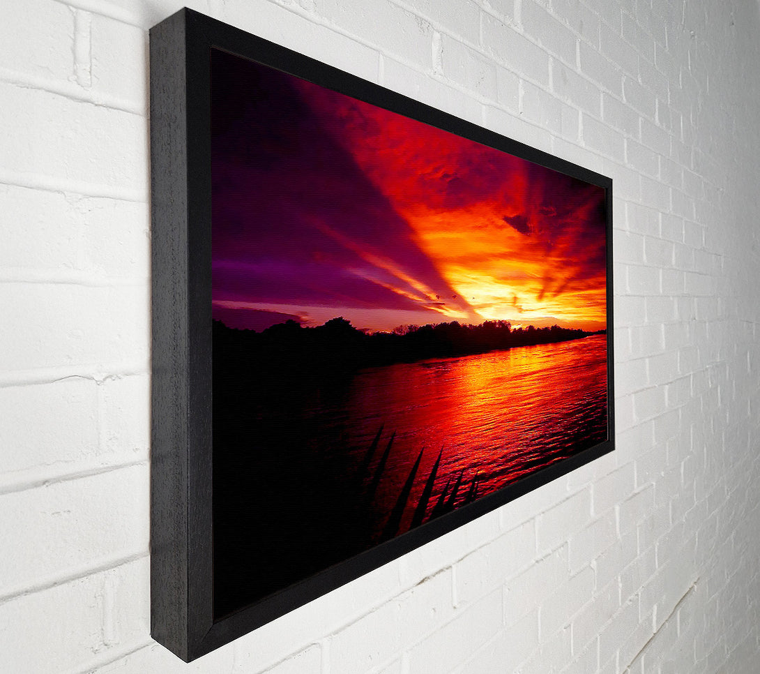  A Canvas Print of Red Mountain Lake 02 Canvas Art