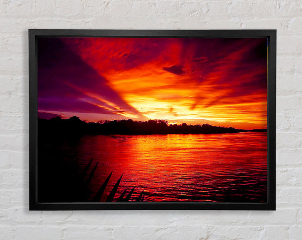 Red Mountain Lake 02 Framed Print