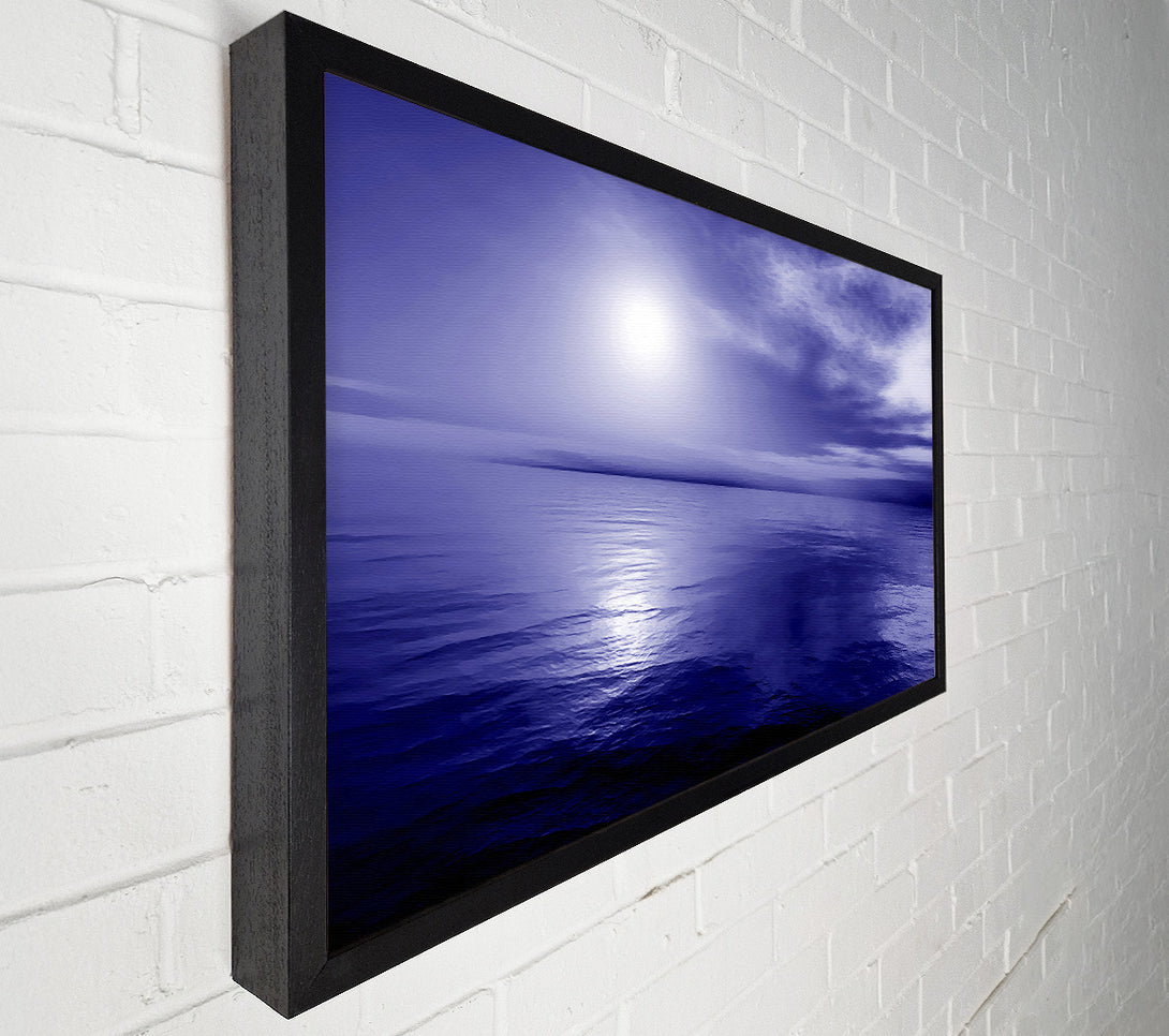  A Canvas Print of Reflecting Rays Blue Purple 02 Canvas Wall Art