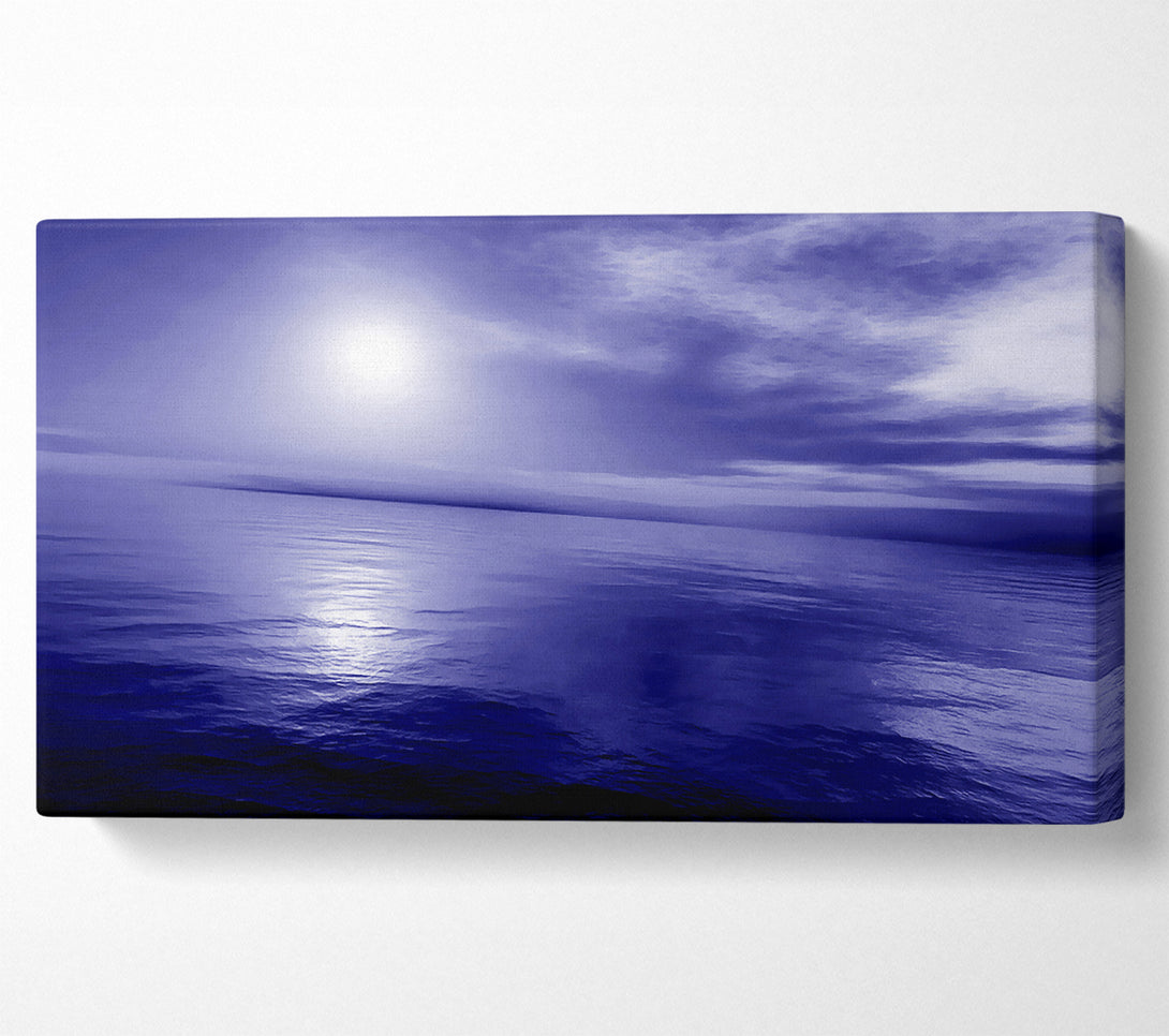  A Canvas Print of Reflecting Rays Blue Purple 02 Canvas Wall Art