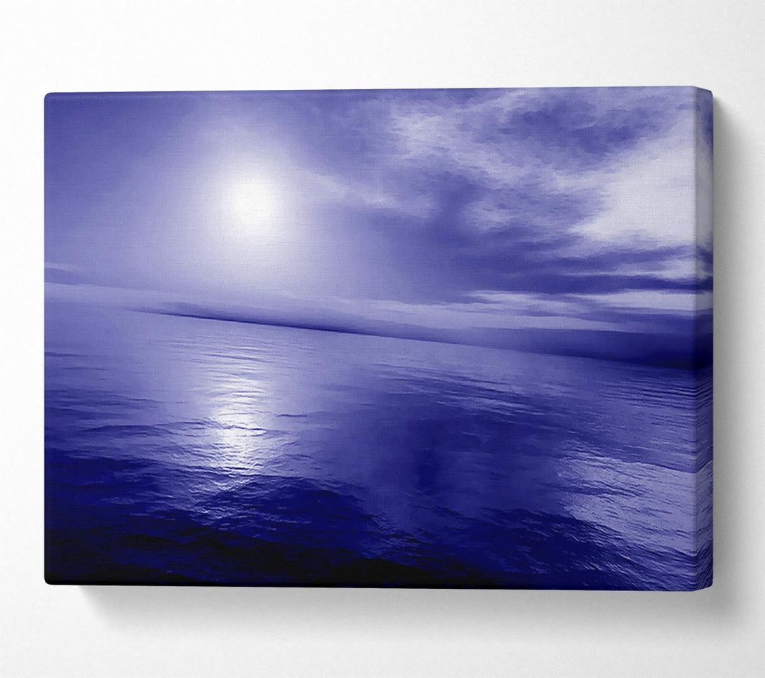  A Canvas Print of Reflecting Rays Blue Purple 02 Canvas Wall Art