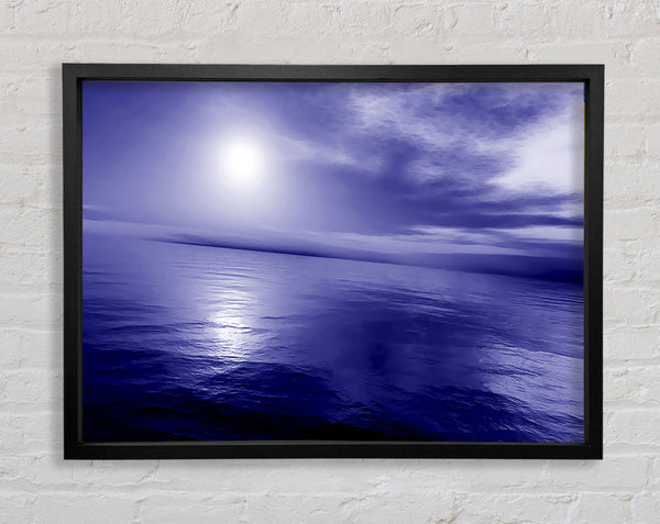 Reflecting Rays Blue Purple 02 Framed Print